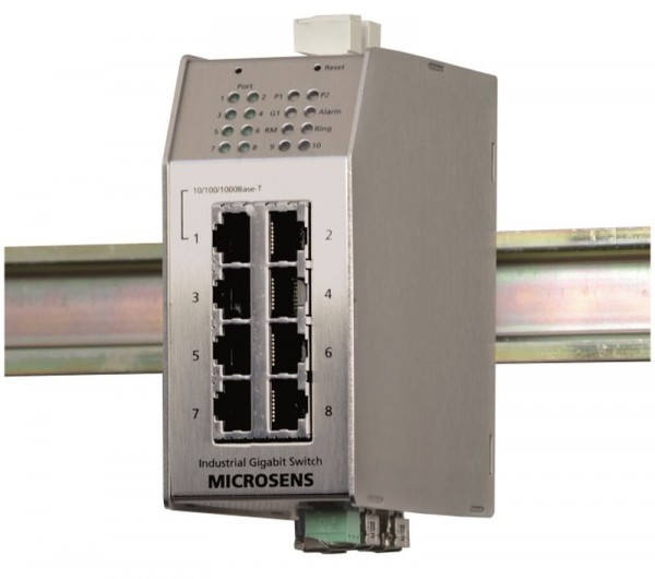 Microsens Profi Line industrial 10port Switch 1x Gigabit Dual, 7x 10/100, 3x SFP, MS650869M-V2