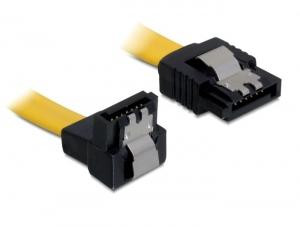 DeLock Kabel SATA III 20cm gelb unten/gerade Metall