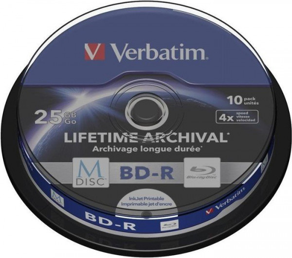 BD-Rohling 25GB - 10er - Spindel - M-Disc - Verbatim