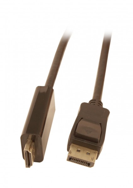 Kabel Video DisplayPort 1.2 => HDMI 2.0, ST/ST, 2m, Ultra HD 4K@60hz 4:4:4, 8 Bit HDR, Synergy 21