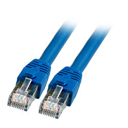 Patchkabel RJ45, CAT8.1 2000Mhz, 0.5m, blau, S-STP(S/FTP), BC, LSZH,