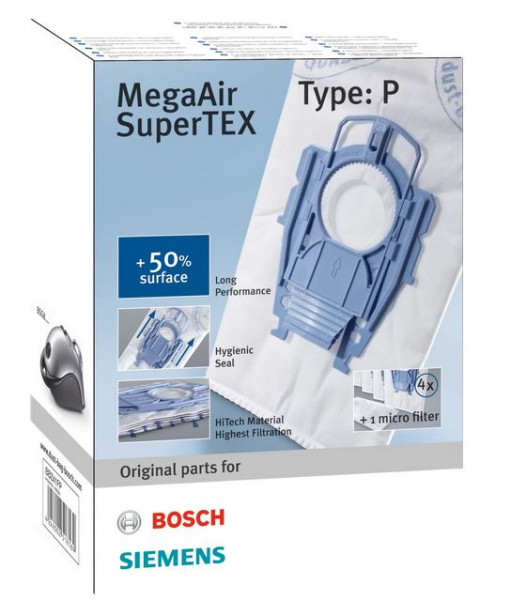 Bosch Staubsauger Zubehör - Beutel Type P MegaAir SuperTEX