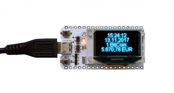 ALLNET 4duino IoT WLAN Display - ESP32 Modul mit 4 Zeilen Display