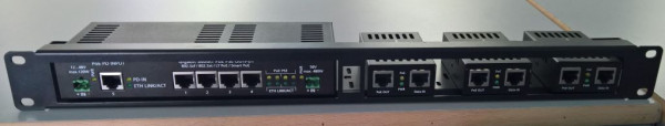 ALLNET Switch Zubehör unmanaged 4 Port Gigabit LT-PoE 90W 19" 1HE Patch Panel