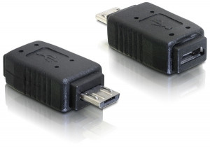 DeLock Adapter USB micro-A+B Buchse zu USB micro B-Stecker
