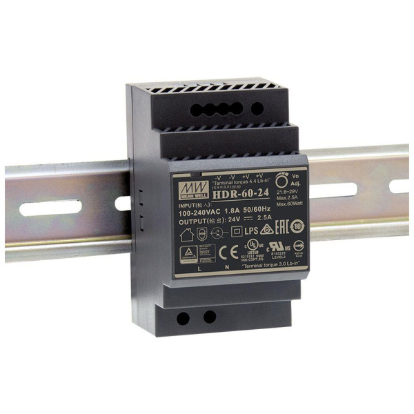 ALLNET Ersatznetzteil - 5V / 6A 60W MEAN WELL Hutschiene
