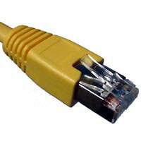 Patchkabel RJ45, 15m gelb, CAT5e, S-FTP(SF/UTP)