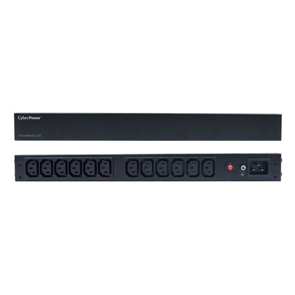 CyberPower PDU, BASIC, 230V/16A, 1HE, 12x C13 Ausgang, 1xC20 Eingang,