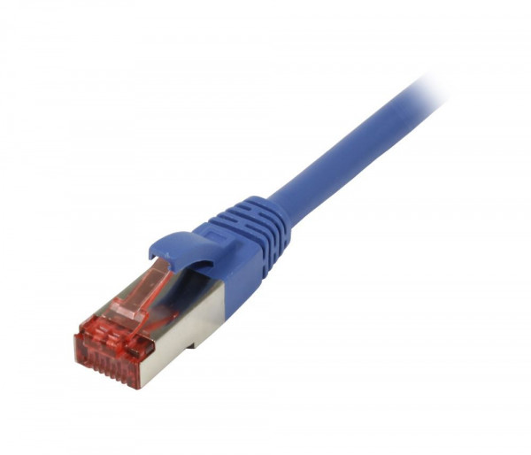 Patchkabel RJ45, CAT6 250Mhz, 0.25m blau, S-STP(S/FTP),TPE(Superflex), Synergy 21,