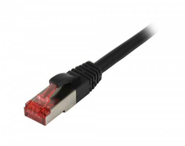 Patchkabel RJ45, CAT6 250Mhz, 3m schwarz, S-STP(S/FTP),TPE(Superflex), Synergy 21,