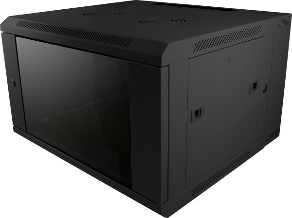 ALLNET 19"Wandgehäuse, 15HE, 2-teilig, T600mm, Schwarz, SMB-Serie,