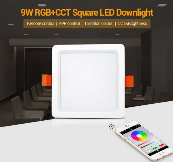 Synergy 21 LED light panel square 9W RGB-WW mit Funk und WLAN *Milight/Miboxer*