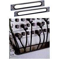 Knürr Kabeldurchführungsplatte, 1HE, Schwarz, 6-Pack