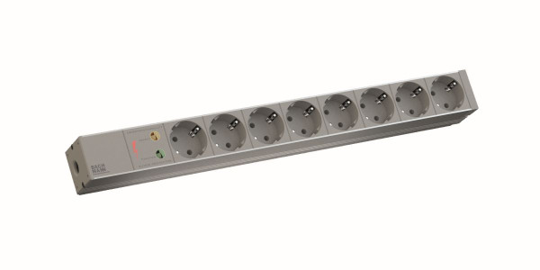 ALLNET 19"zbh. Steckdosenleiste, 8xDosen(CEE7)->Stecker(CEE7), ÜS, Bachmann,