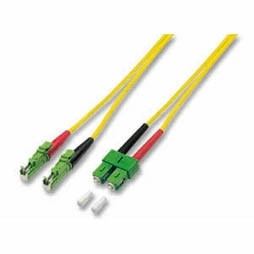 LWL-2-Faser-Patchk. 5mtr.E2000(APC8Grad)/SC(APC8Grad), 9/