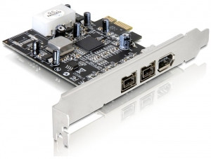 Con FireWire 400/800 - PCI-E Karte - 1x 1394A 2x 1394B *Delock*