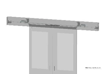 Knürr SmartAisle Mechanische Schliessung, Lichtgrau,
