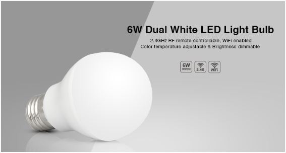Synergy 21 LED Retrofit E27 6W dual white (CCT) Lampe mit Funk Milight/Miboxer*
