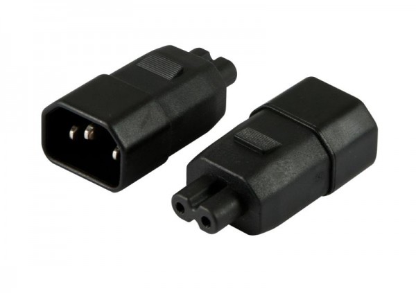 Netzkabel 230V Adapter (C14) Stecker -> EURO8