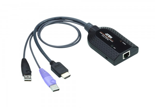 Aten KVM-Switch.zbh.Adapter Cable TP USB+HDMI, (unterstützt Smart Card Leser und Audio De-Embedde