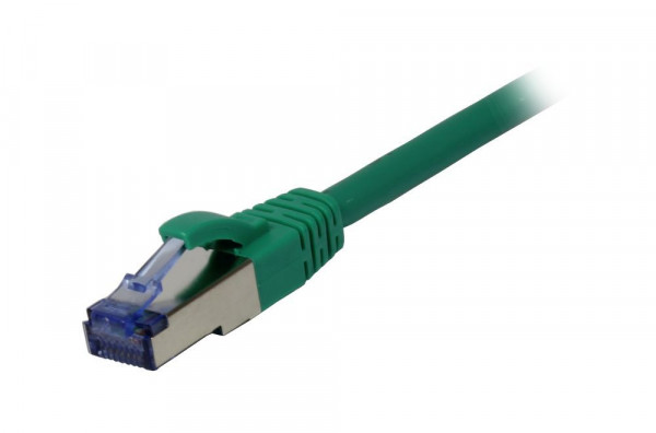 Patchkabel RJ45, CAT6A 500Mhz, 0.15m, grün, S-STP(S/FTP), AWG26, LSZH, Synergy 21