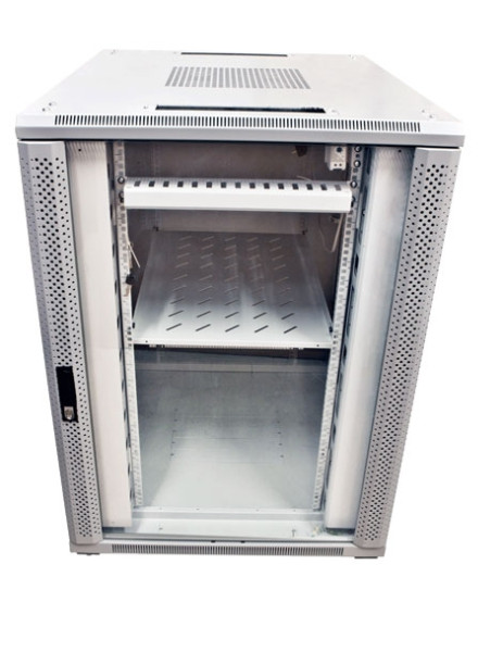 ALLNET 19"Schrank, 32HE, B800/T1000mm, Glastür, Lichtgrau, SNB-Serie,