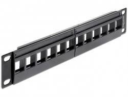 DeLock Keystone Halterung Multimedia Panel 12 Port