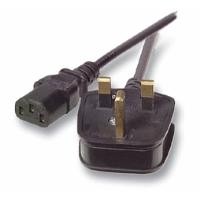 Netzkabel 230V UK-Stecker/Kaltgeräte IEC-C13(Buchse), 5m, Black