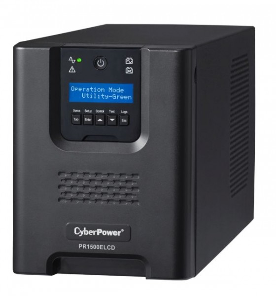 CyberPower USV, PR Tower-Serie, 1500VA/1350W, Line-Interactive, reiner Sinus, LCD, USB/RS232,