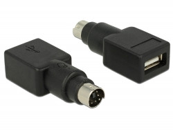 DeLock Adapter PS/2 Stecker zu USB Typ-A Buchse