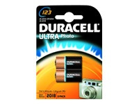 Batterien Photo CR123A (CR17345) *Duracell* Ultra Photo - 2er Pack