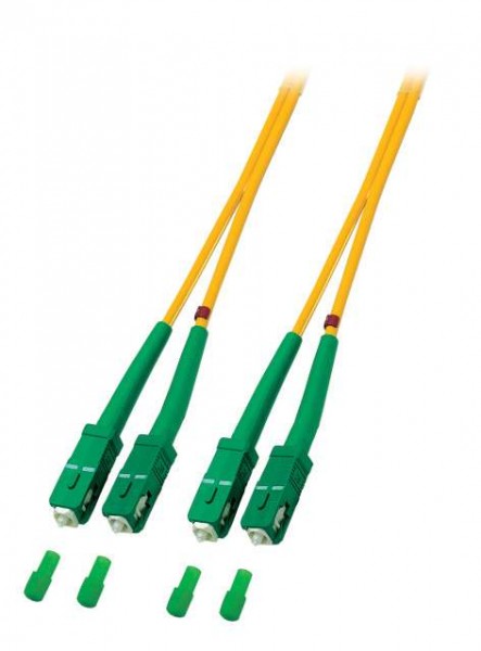 LWL-2-Faser-Patchkabel 10mtr.SC(APC8Grad) - SC(APC8Grad), 9u