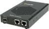 Perle Medien Konverter 10/100/1000 Rate RJ45/ST PoE+ Ind. Temperature