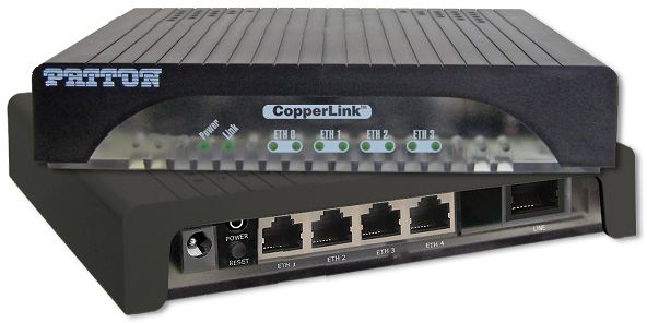 Patton 5.7 Mbps CopperLink 1314 Ethernet Extender Kit (Local and Remote); 4 x10/100
