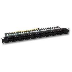 Patch Panel 50xTP, CAT3, ISDN,19",Schwarz