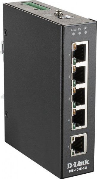 D-Link Switch 10/100Mbit 5xTP - Industrial Railmount