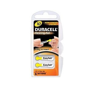 Batterien Hörgeräte EasyTab 10 (PR70/PR536) *Duracell* 6er Pack