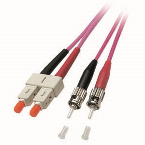 LWL-2-Faser-Patchk. 2mtr.ST-SC, 50/125um, OM4,