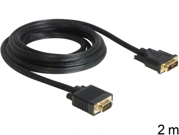 Kabel Video DVI 12+5 => VGA ST/ST 2,0m *DeLock*