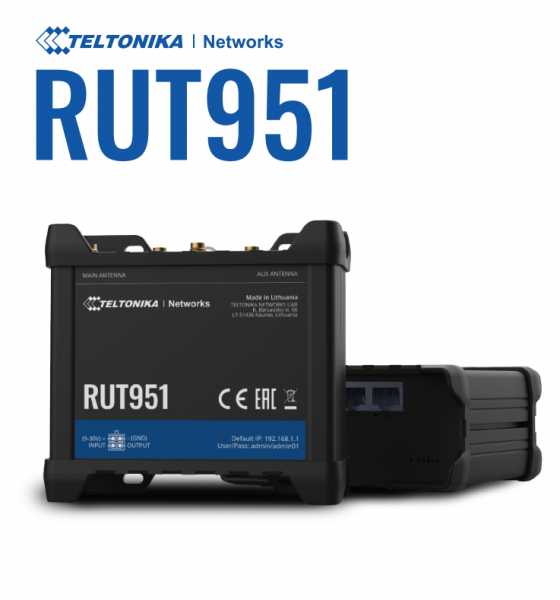 Teltonika · Router · RUT951 · LTE Modem Router/WLAN · DUAL SIM · MEIG