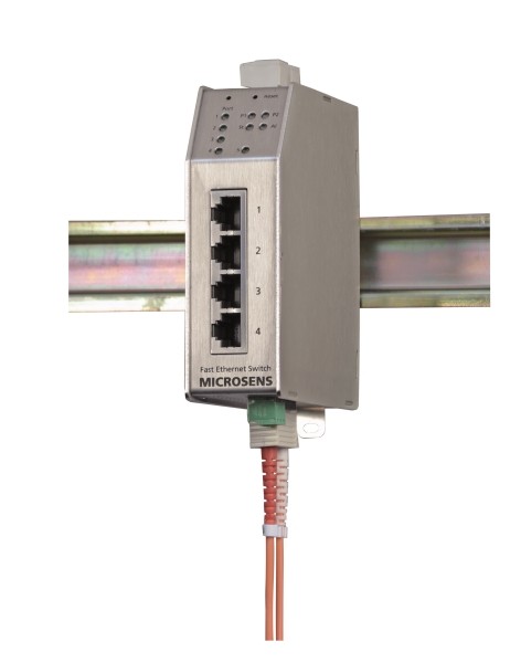 Microsens Profi Line Switch industrial FE, PoE, 4xRJ45, 2xST, MS650465PM-48