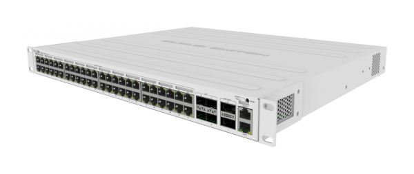 MikroTik Cloud Router Switch CRS354-48P-4S+2Q+RM, 48x Gigabit RJ45 POE, 4x SFP+ 10G, 2x QSFP+ 40G, 7