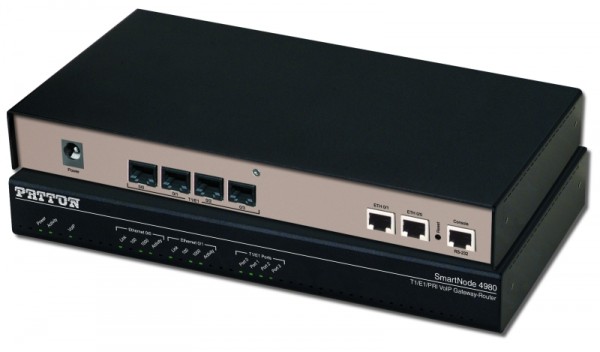 Patton SmartNode 4980A, 4 E1/T1 PRI, 30 VoIP Calls upgradeable to 60, or 15 SIP-SIP calls