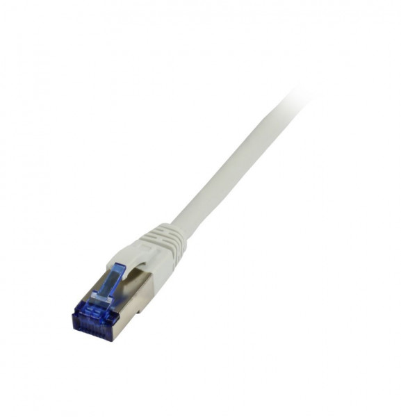 Patchkabel RJ45, CAT6A 500Mhz, 0.5m, grau, S-STP(S/FTP), TPE(Superflex), AWG26, Synergy 21