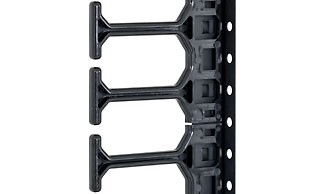 Triton 19"zbh. Kabelführungssystem Vertikal, 42HE, für 800mm Breite Schränke, Schwarz, einreihig,