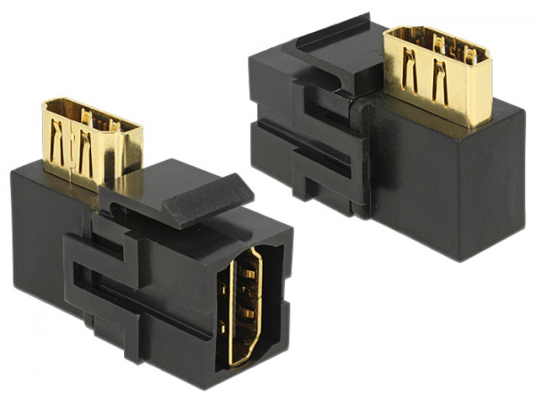 DeLock Adapter HDMI (BU) > HDMI (BU) 90° Keystone Modul *schwarz*