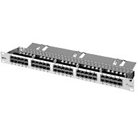 Patch Panel 50xTP, CAT3, ISDN, 19", Lichtgrau, Telegärtner,