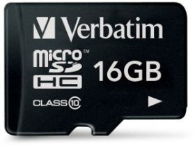 Flash SecureDigitalCard (microSD) 16GB - Verbatim