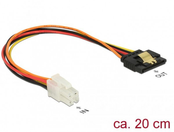 Kabel SATA Power-Kabel 4pin -> S-ATA 20cm *DeLock*