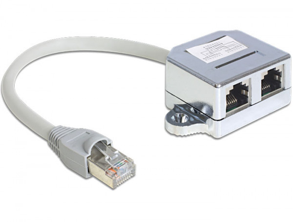 TP Y-Adapter 1x 10/100 ->1x10/100 + 1x ISDN RJ45 *Delock*